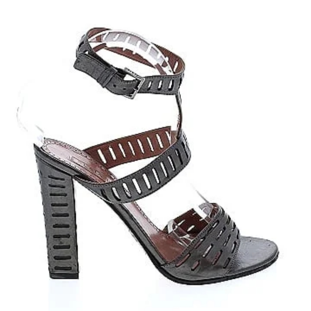 Alaia Laser Cut Accent Heeled Sandals